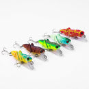 5pcs/pack Bionic Plastic Fishing Lure Insect Locust Lure Hard Bait Hook