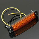 10Pcs Amber 24V 6 LED Side Marker Indicators Lights Lamp Car Truck Trailer Bus