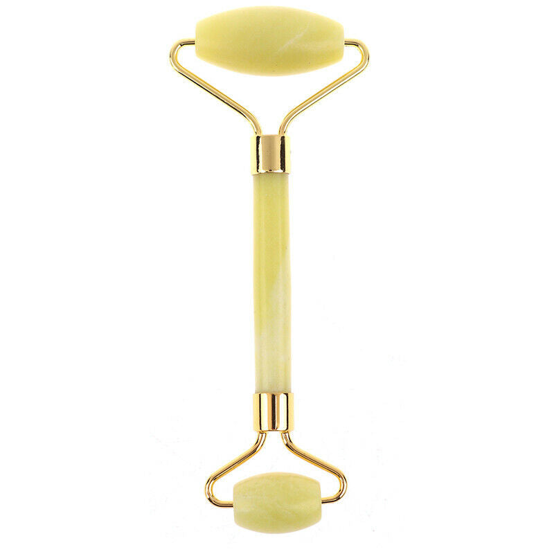 1PC Yellow Roller Natural Facial Care Tools Jade Face Massage Roller Beauty T BX