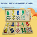 Number Colour Kids Toys Wooden Educational Jigsaws Puzzle Matching G6F6 K7N8