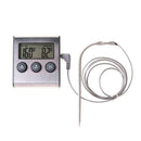 Digital Display Food Thermometer Probe Meat Timer Meter Cook Kitchen Tools
