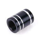 4pcs Aluminum Car Motorcycle Wheel Tire Valve Stem Caps Covers (Black)