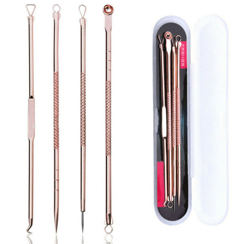 Blackhead Whitehead Pimple Spot Comedone Acne Extractor Remover Popper Tool Kits