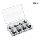 80Pcs/set Sea Fishing Rod Pole Guide Tip Top Ring Eye Repair Kit Stainless Steel