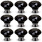 8 X 40mm Diamond Black Crystal Glass Door Cupboard Knobs Pull Handle Drawer L6K4