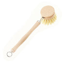 Wear Resistant Kitchen Dish Brush Retro Wooden Pot Brush with Long Handle - Z6F8