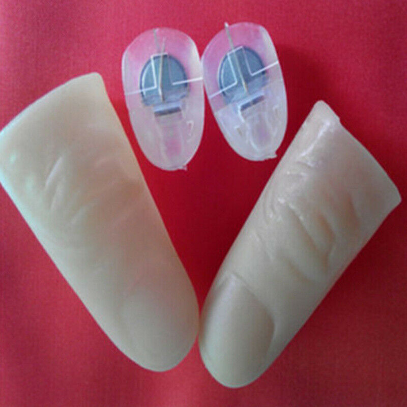 2 Pair Magic Light up thumbs fingers RED trick appearing light close up