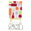 Wine Bottle Design Metal Cutting Die For DIY Scrapbooking Album Paper Cards  ME