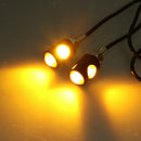 1 Pair DC12V Amber LED SMD Motorcycle Car License Plate Stud Screw Bolt Light