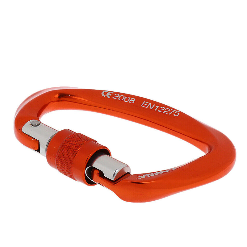 2x 25KN Auto Locking Carabiners Aluminum Lightweight D-Ring Outdoor Buckle for
