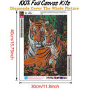 5D DIY Full Round Drill Diamond Painting Tiger Animal Cross Stitch (B934)