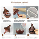 300ml USB Electric Aroma Air Diffuser Wood Ultrasonic Air Humidifier Essent B2X2