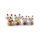 4X Cartoon Lucky Cats Micro Landscape Garden Decorations Miniatures Ornaments FT