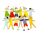 kids hand in hand banner paper garland hanging bunting birthday party diy 3C