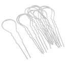 10 Pieces Metal White K Tone U Shaped Hair Pins Hair Style Hair Pins Wave Style