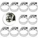 40pc 3/8"-1/2" Adjustable Stainless Steel Drive Hose Clamp Fuel Line Worm Clip f