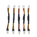 5Pcs 3Pins noise reduction cable lead for PC cooling fan BX