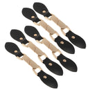 5 Set Black PU Sewing Buckle Hook and Eye Clasp for Clothes Sewing Fastener
