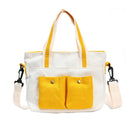 Women Handbags Canvas Shoulder Messenger Crossbody Bag Casual Tote (Yellow)