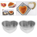 2x NonStick Springform Cake Tin Removable Bottom Heart Shaped Cake Mold