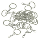 30 Piece Key Chain with Open Jump Ring Connector Key Rings Findings for Jewelry