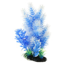 Plastic Aquarium Fish Tank Blue Grass Plant Rock Base Reptile Terrarium Vivarium