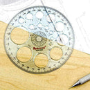 360 Degree Full Circle Plastic Protractor Angle Finder Measuring Ruler Temp I6E7