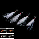 10pcs 49mm blade Lure pendant bloodstreams feather fishing lure tackle single FT