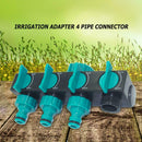 4 Way Garden Host Splitter Faucet Irrigation Adapter Water Tap Connector