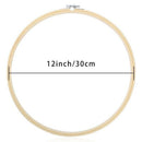 6 Pieces 12 Inch Wooden Round Embroidery Hoops Adjustable Bamboo Circle Cro M3J9