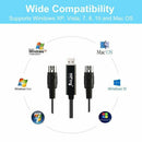 HiFing USB IN-OUT MIDI Interface Converter/Adapter with 5-PIN DIN MIDI Cabl