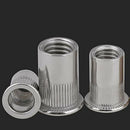 50pc M6 Rivnuts Blind Nutserts Threaded Rivet Nuts Carbon Steel Open End