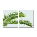 2x Palm Tree Leaves Canvas Posters Minimalist Painting Wall Background Decor