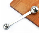 Stainless Steel Double Head Measuring Spoon Scoop Fruit Coffee Scoop For Ki Q1Q7