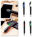 Multifunctional Two-point Ballpoint Pen Double-ended Black Pen Plastic O4S6