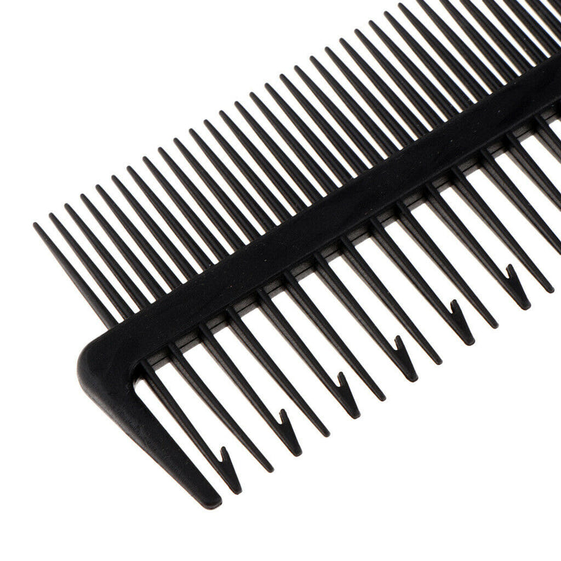 2Pcs 2-Way Dye Coloring Highlighting Weaver Comb for Highlights Black 8.7''