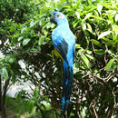 Set of 4 Feathered Realistic Parrot Home Garden Birds Decor Ornament