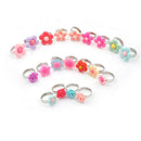 5Pcs Lovely Children Flower Rings Adjustable Jwewlry Kids Fashion Accessories Z
