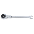 1pc Tubing Ratchet Wrench Flexible Head 72 Tooth Durable Steel Open End 9mm