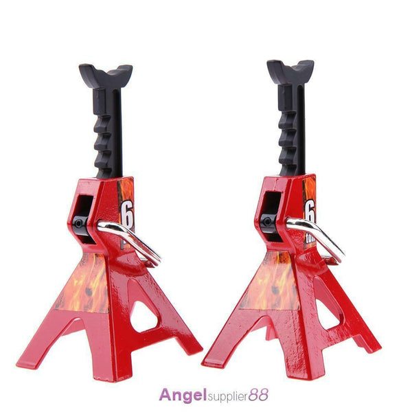 2pcs 6 TON Metal Scale Jack Stands for Axial SCX10 TAMIYA CC01 RC Trucks