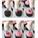 Silicone Reusable Piping Bag 6 Icing Nozzles Fondant Cake Pastry Decorating LJ