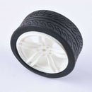 6x Smart Rubber Tire TT Motor Car Wheel For Robot Car RC