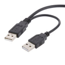 Dual USB 2.0 To SATA Serial Cable Connector For Laptop PC 2.5" Hard Disk Drives