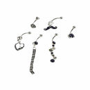 Belly Button Dangle Rings Crystal Jewelry Barbell Navel Ball Bar Body Piercing