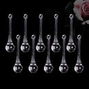 10pcs Clear Rain Drop Light Lamp Chandelier Crystal Pendant Glass Prisms 2x8cm