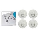 4pcs D- Patch PVC Round  Pad For Inflatable Raft Dinghy Surfboard WHITE