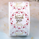 500pcs thank you stickers Pink flower seal label Scrapbooking Paper StickerSEAU