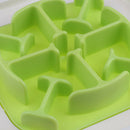Pet Dog Cat Slow Bowl Feeder Feeding Dish Anti-Choking Bone type Green