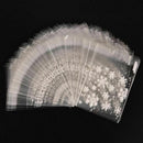 100 pcs Sachets Pouches White Snowflake Packaging Bag for Cookies Biscuits  Z8Y6