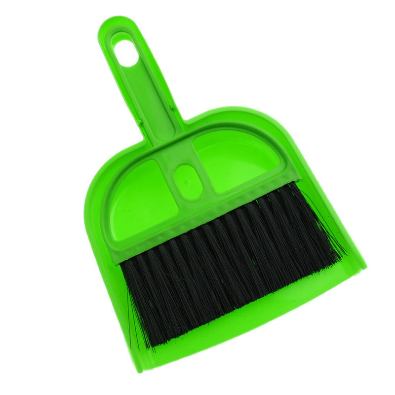 Mini Dustpan Broom Set Practical Dustpan and Brush Set Cage Cleaning Green